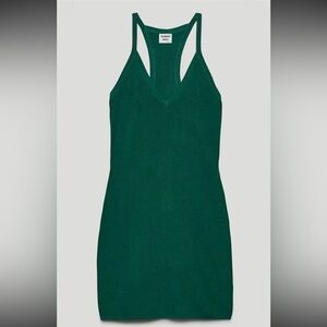 Aritzia Sunday Best Brooks Ivy Green Racerback Knit Dress